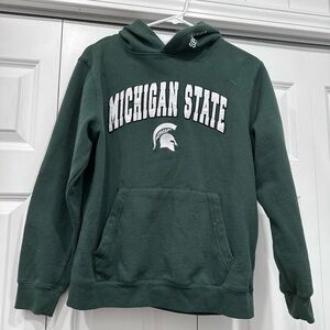 Stadium Athletics Green and White MSU Youth Hoodie